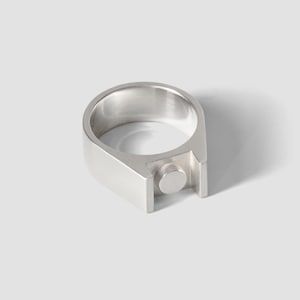 Multi Hidden Brick Ring / compatible with Lego-Bricks / 925 Sterling Silver / 1x1 image 1