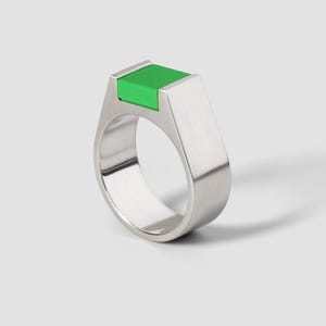 Multi Hidden Brick Ring / compatible with Lego-Bricks / 925 Sterling Silver / 1x1 image 4