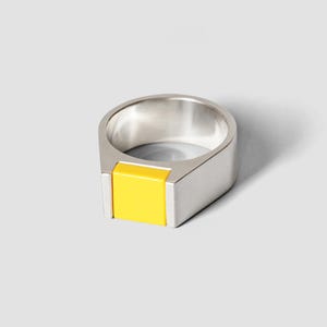 Multi Hidden Brick Ring / compatible with Lego-Bricks / 925 Sterling Silver / 1x1 image 5