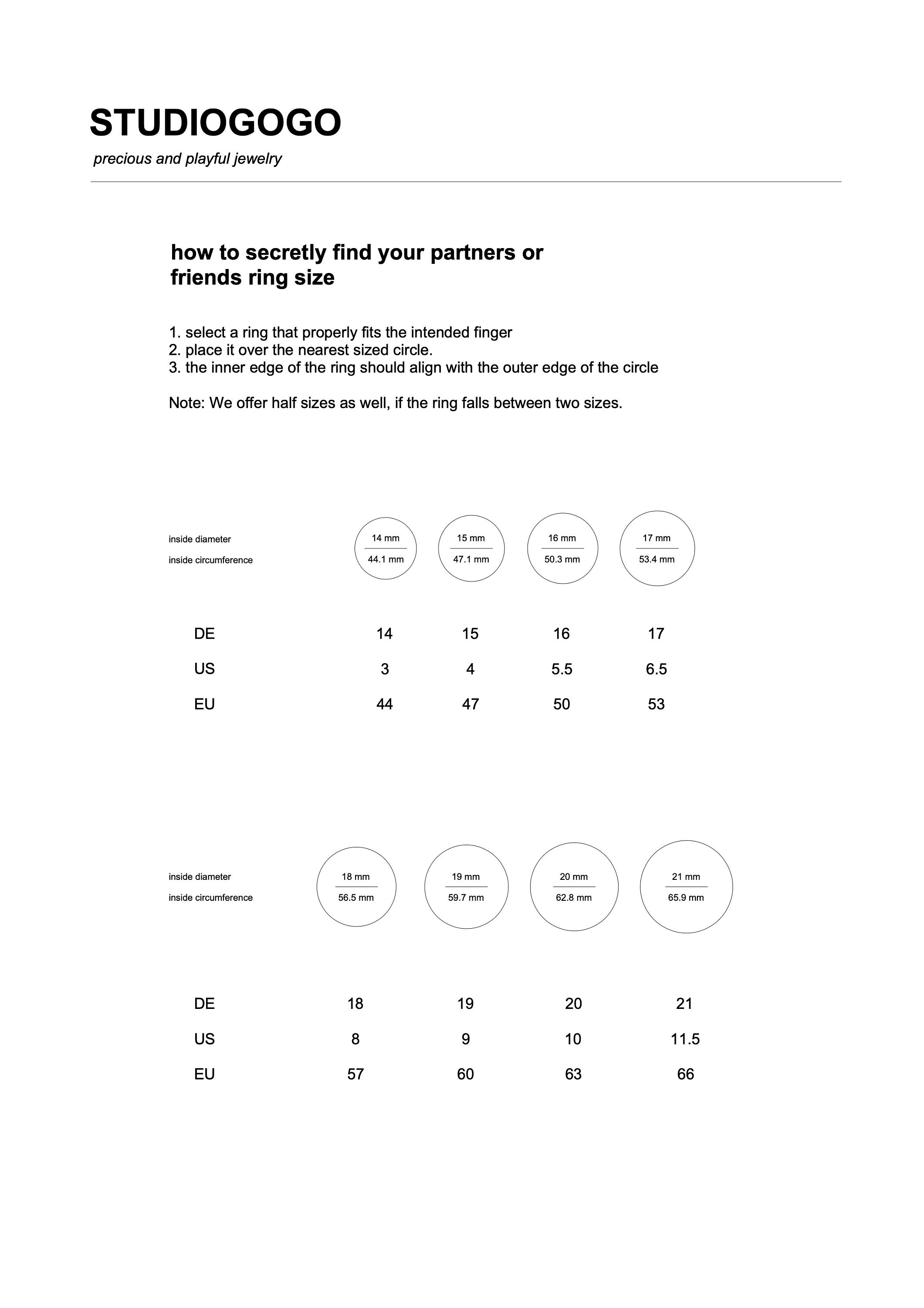 Us Ring Size Chart Printable