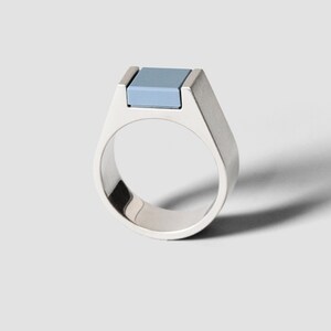 Multi Hidden Brick Ring / compatible with Lego-Bricks / 925 Sterling Silver / 1x1 image 3