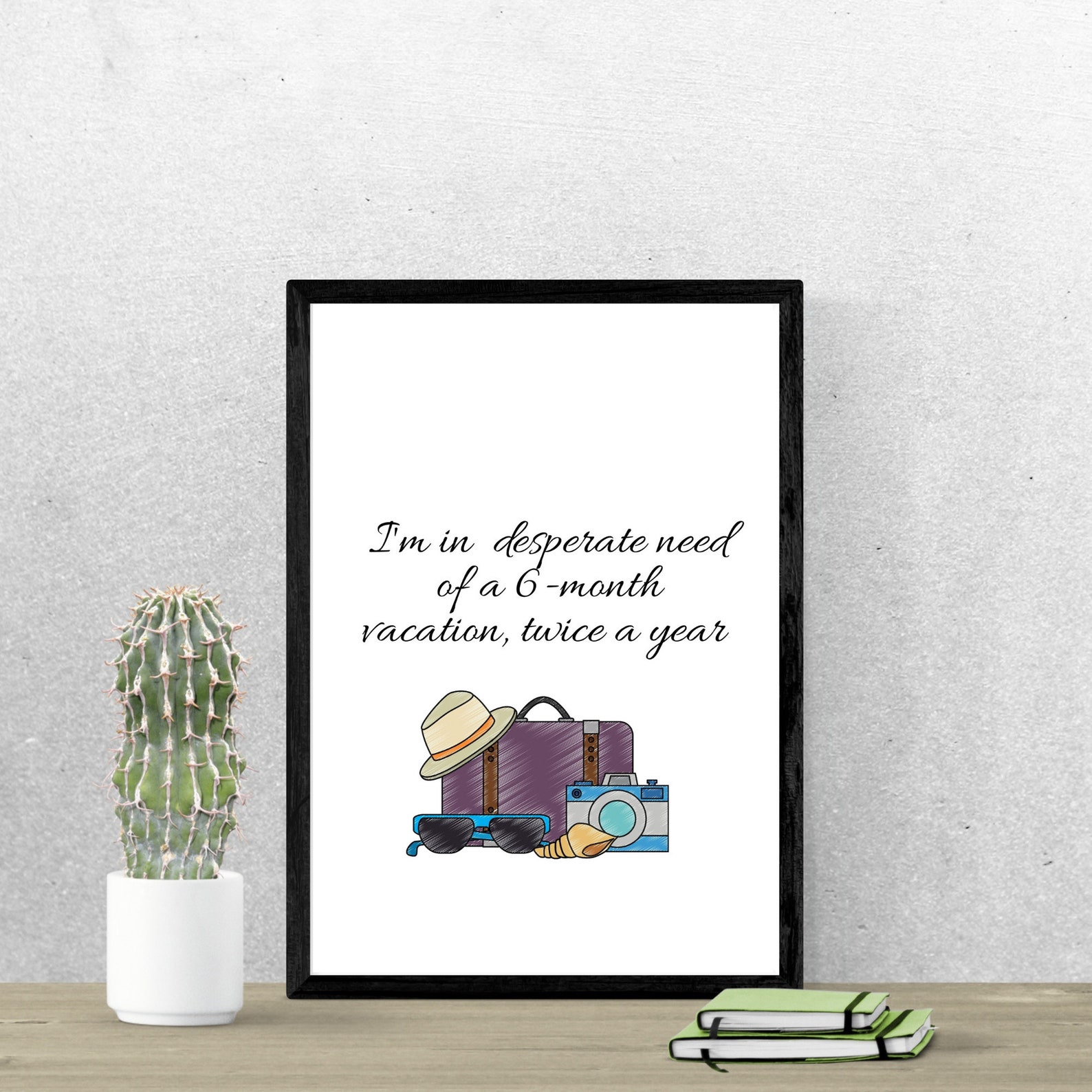 Vacation Wall Art Vacation Quote Room Decor Funny Quotes | Etsy