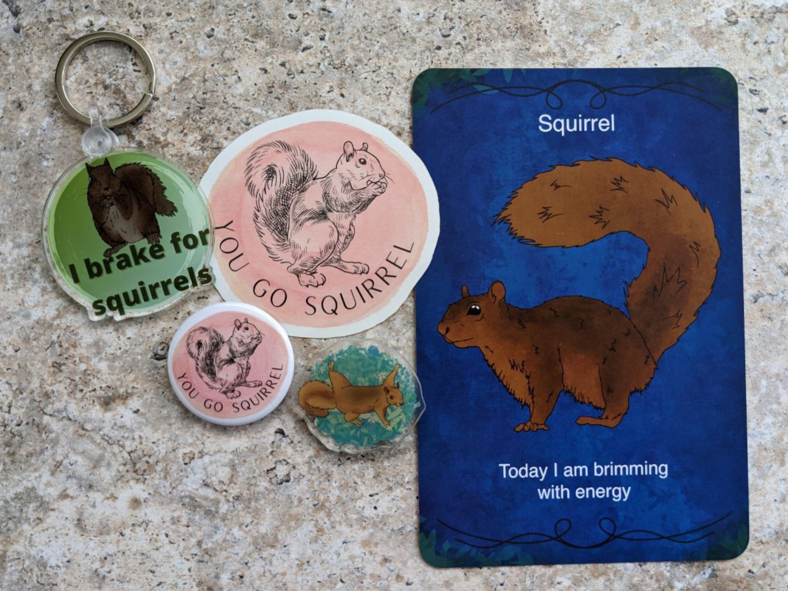 Ceramic Squirrel Stabbing