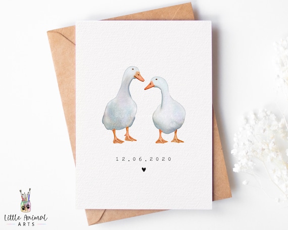 Duck Love Anniversary Card Duck Love Anniversary Card