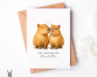 Capybara Valentine’s Day Card • Funny Card for Boyfriend Girlfriend Husband Wife Partner