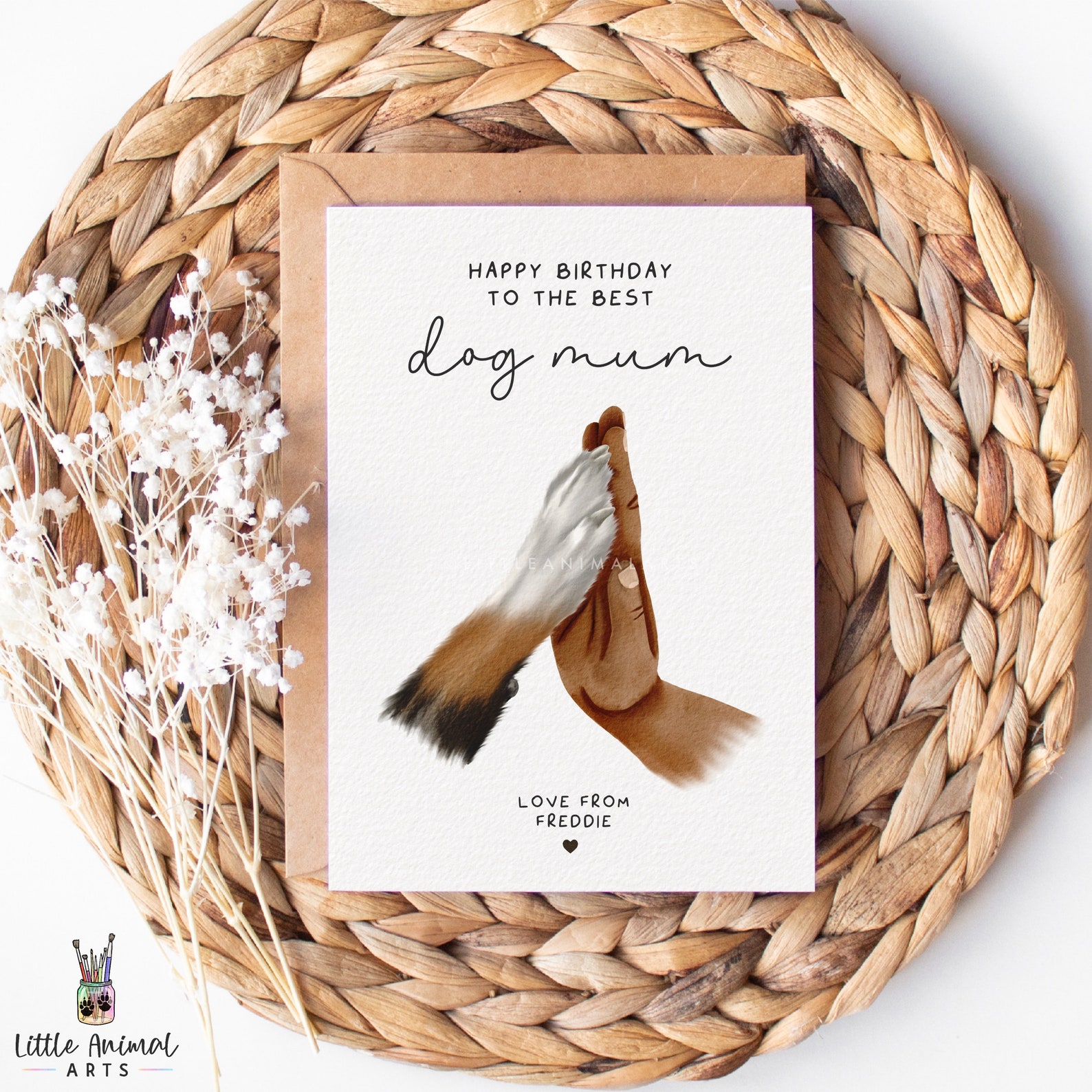 Dog Mum Birthday Card | Personalised Card From Dog, Mum Birthday Gift ...