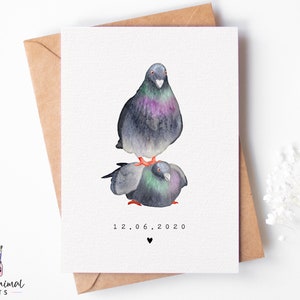 Biglietto di coppia di piccioni / biglietto di piccione divertente, idee regalo per piccioni, biglietto di anniversario di piccione sciocco, biglietto di San Valentino di piccione divertente, regali di piccione