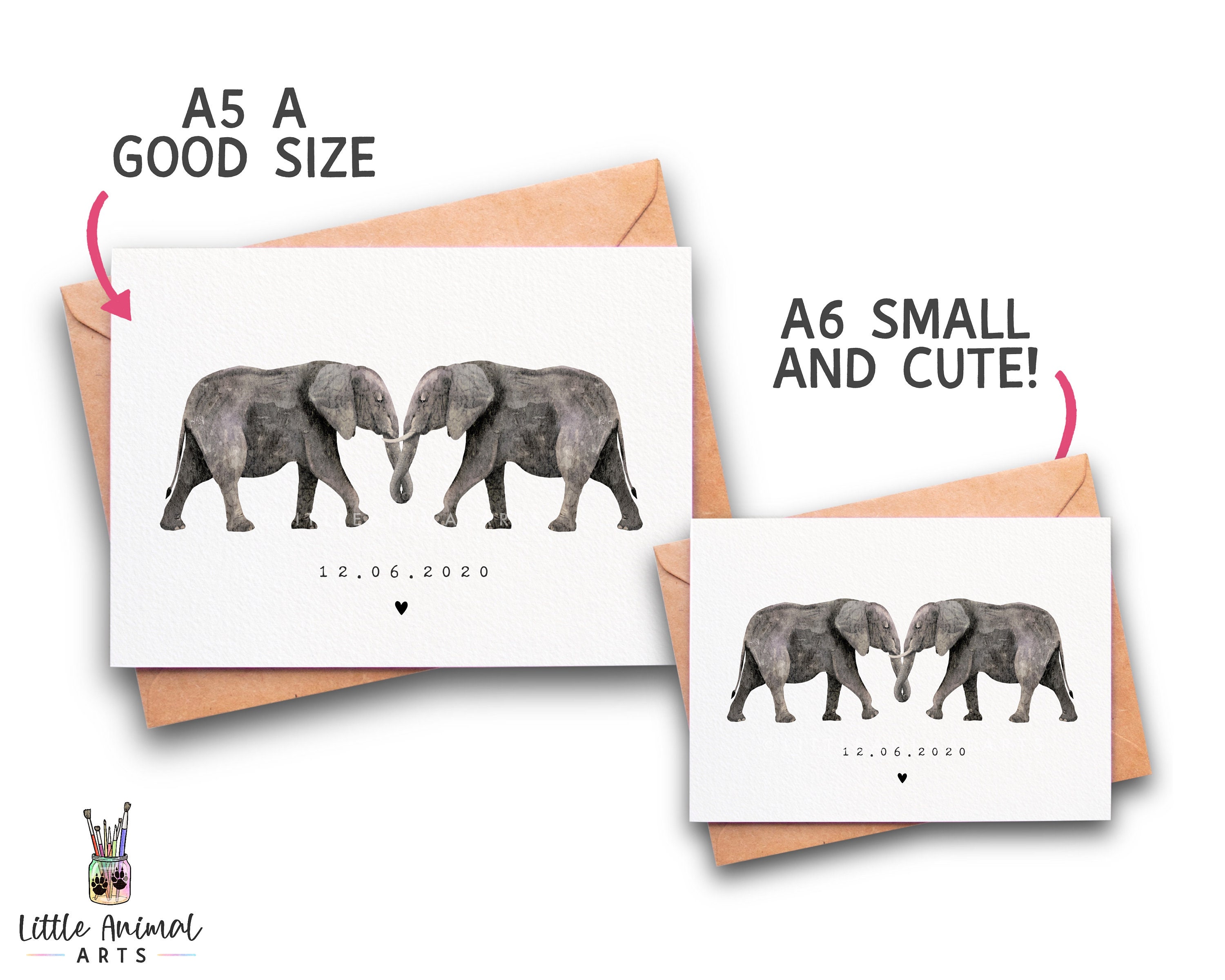 Elephant-package Große Geschenktüte "Love", 32,6x26,7x12,9 Cm, Mit Karte & Seidenpapier, Für Valentinstag & Jahrestag
