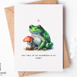 Grappige liefdeskaart kikker • Gepersonaliseerde Valentijnsdaggroet voor haar hem vrouw echtgenoot verloofde • Aangepast jubileumcadeau vriend vriendin