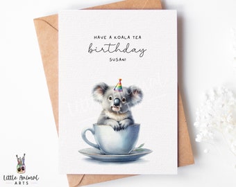 Koala-verjaardagskaart | koala kaart, grappige koala kaart, Australische verjaardagskaart, schattige koala kaart, grappige koala wenskaart