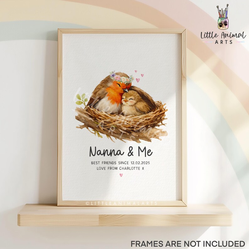 Mummy Robi Mummy and Me Robin Art Print • Personalised Mother's Day Gift From ...