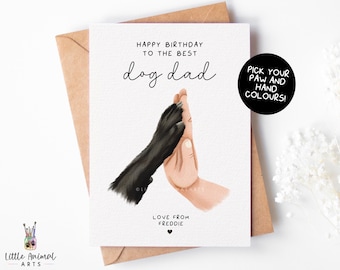 Dog Dad Birthday Card | personalised card from dog, dad birthday gift, husband birthday card, birthday card from the dog, dog dad gifts
