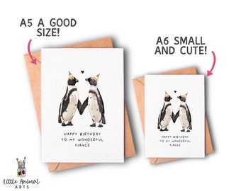 Happy Birthday Karte 'Love Of My Life' – Romantische Pinguin-Karte Für Ihn/sie, Mit Aufklebern & Umschlag
