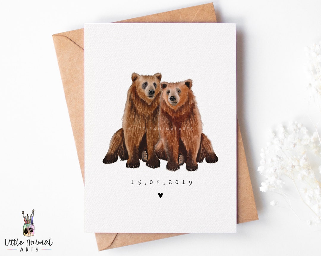 Bear Anniversary Card | Animal Love Card, Wife Card, Husband Card ...