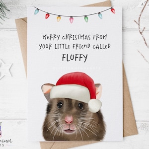 Hamster Christmas Card | card from the hamster, pet hamster christmas card, cute hamster gift, gift from the hamster, silly hamster card