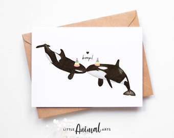 Orca Boop Card Etsy