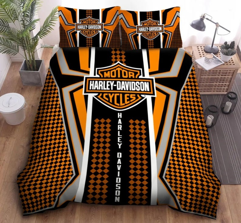 Harley Davidson Motorcycle Bedding Set American Chopper Duvet Etsy