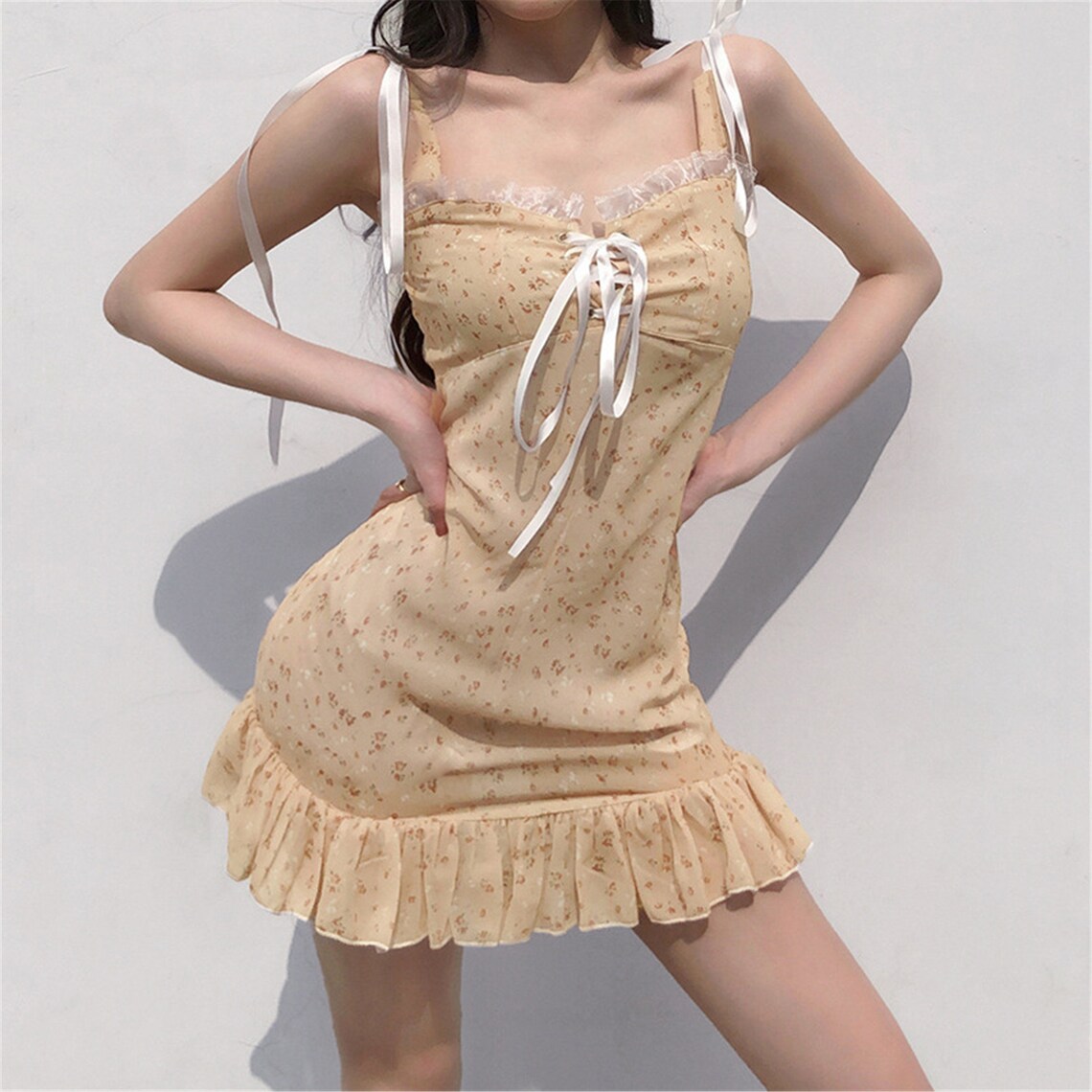 Y2k dresses summer Bodycon dress summer floral vintage kawaii Etsy