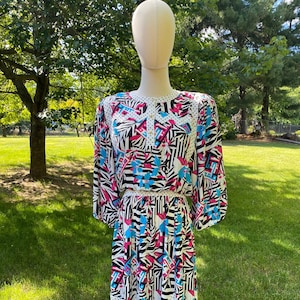 1980’s Diane Freis Print Dress