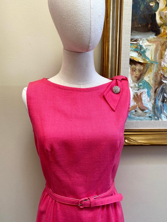 Late 1970's Bright Pink Sleeveless Dress - image 3