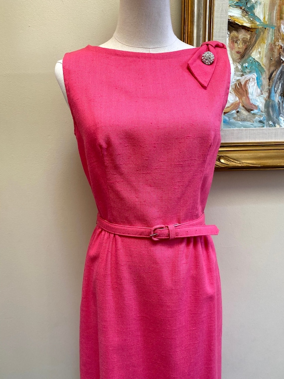 Late 1970's Bright Pink Sleeveless Dress - image 2