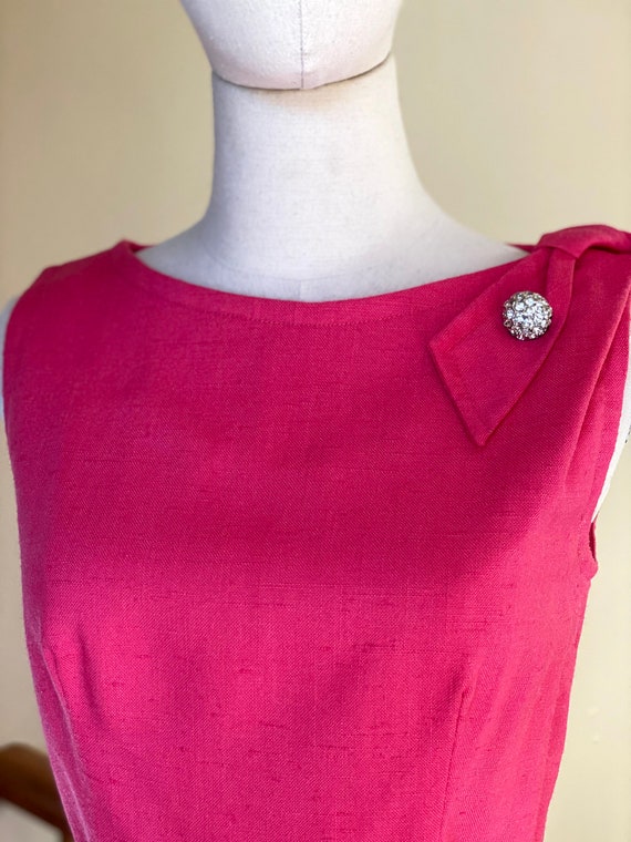 Late 1970's Bright Pink Sleeveless Dress - image 5