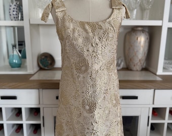 1960’s Gold Mini Cocktail Dress