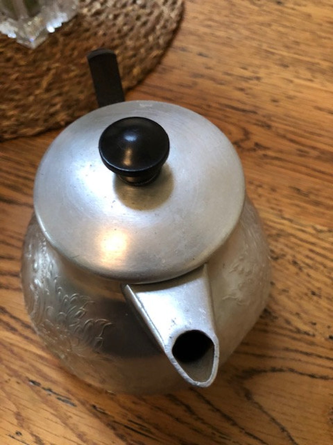 The Carlton Teapot SWAN Brand England 4 Cup Aluminium Black Etsy