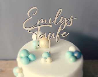 Cake topper personnalisé avec nom pour le baptême | Communions | Confirmation