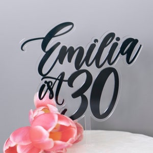 Numero 1-99 Topper per torta con nome Topper per torta Spina per torta Decorazione per torta Decorazione per torta Decorazione per torta di compleanno personalizzata
