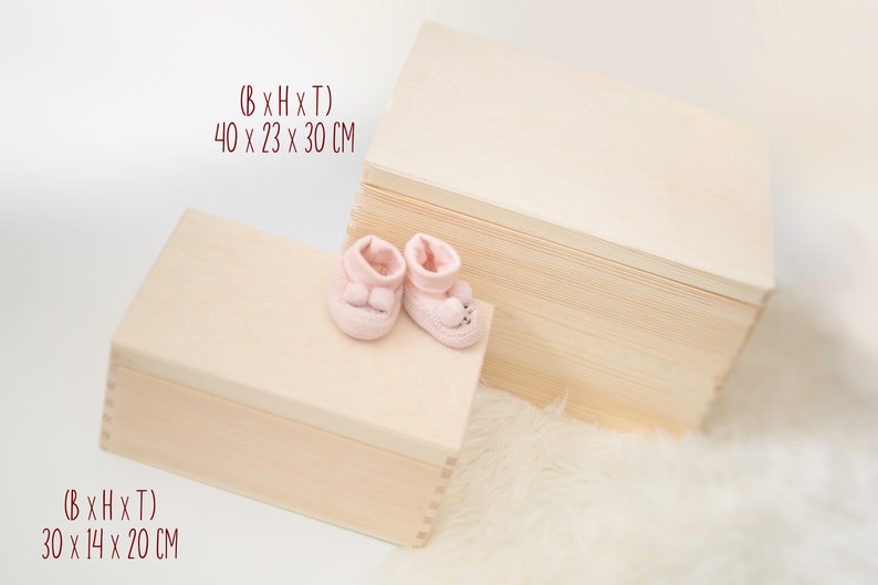 Personalized keepsake box for babies with flowers baptism gift birth gift Christmas gift for children wooden box image 4