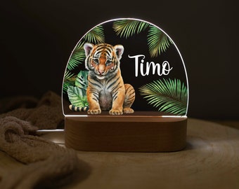 Zauberhafte Acryl - Nachtlampe für Kinder | Tiger | Kinderzimmer | geburtstagsgeschenk ideen | Geburtsgeschenk