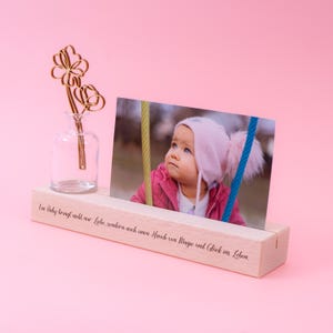 Portacarte personalizzato con testo desiderato con vaso | Regalo di nozze | Supporto per foto | Regalo in denaro | Regalo per bambini | Regalo di nascita
