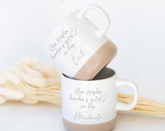 Personalisierte Keramiktasse mit Wunschname | Geschenk für Erzieherin, Lehrerin, Hebamme oder Kinderarzt, Erzieher geschenk, Kleine Menscheb