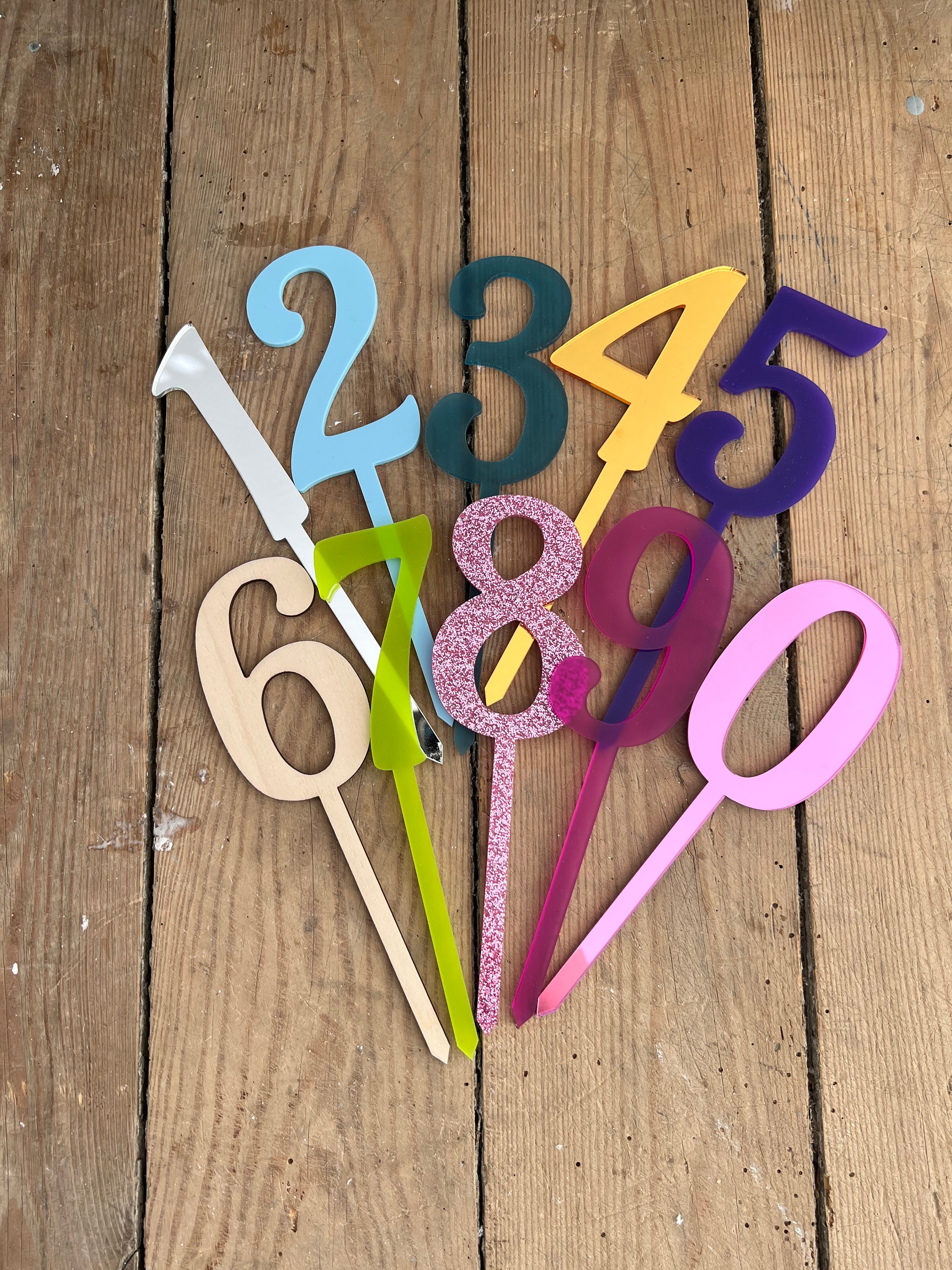 Individual numbers 0-9 cake topper cake topper cake topper cake decoration cake decoration birthday personalized