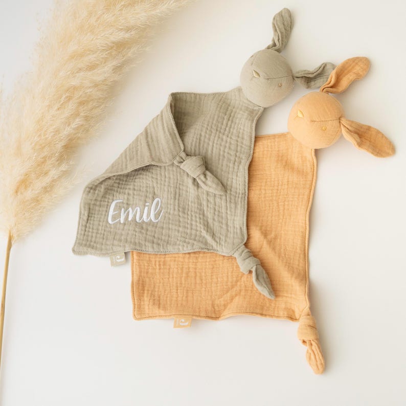 Personalized cuddly toy with name, baby gift, baby cuddly toy, personalized comfort blanket, birth image 3