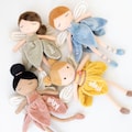 Personalized cuddly toy with name, baby gift, personalized security blanket, birth, personalized fairy product logo
