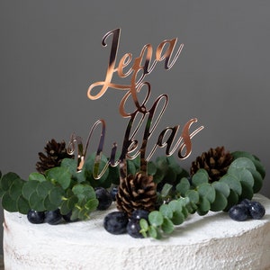 Caketopper wedding with desired name Wedding Cake Engagement Wedding Day Topper Cake Cake Decoration Decoration Cake Decoration Personalized V2 image 3