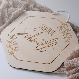 Nameplate Doorplate Family Sign Wooden Sign Personalized Gift Birthday Wedding Engraving Wedding Gift Birthday Gift