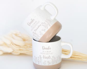 Abschiedsgeschenk Lehrer & Erzieher, Personalisierte Tasse mit Namen, Danke Lehrerin, Geschenk Kindergarten Schule