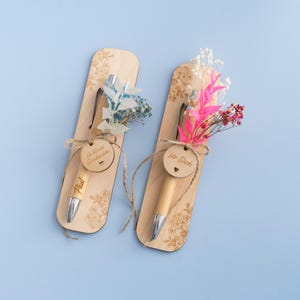 Gepersonaliseerde balpen met naam en gravering - houten balpen geschenkset, bedank- en afscheidscadeau, cadeau voor beste vriend