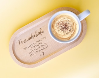 Personalized gift girlfriend birthday | Tray with engraving friendship | Christmas | Best friend gift