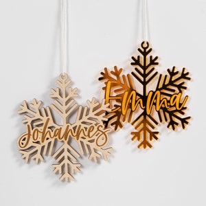 Christmas tree pendant personalized "Snowflake" | Christmas tree pendant with name | Advent decoration