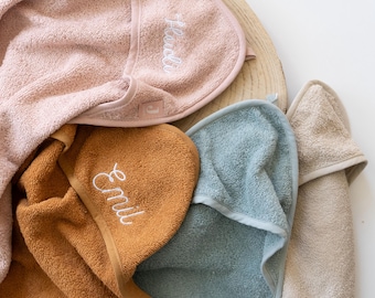 Kapuzenhandtuch mit Namen, Personalisierte Geschenke Baby, Babygeschenke, Geburt, Handtuch Baby, Ostern Geschenk, Taufe, Baby Handtuch