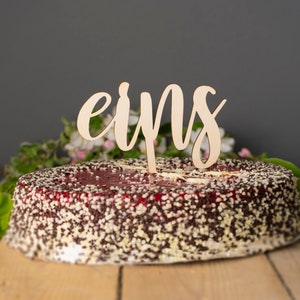 Tischnummern 1-10 Aus Holz - 25cm Hohe Tortenstecker Für Hochzeit & Feiern