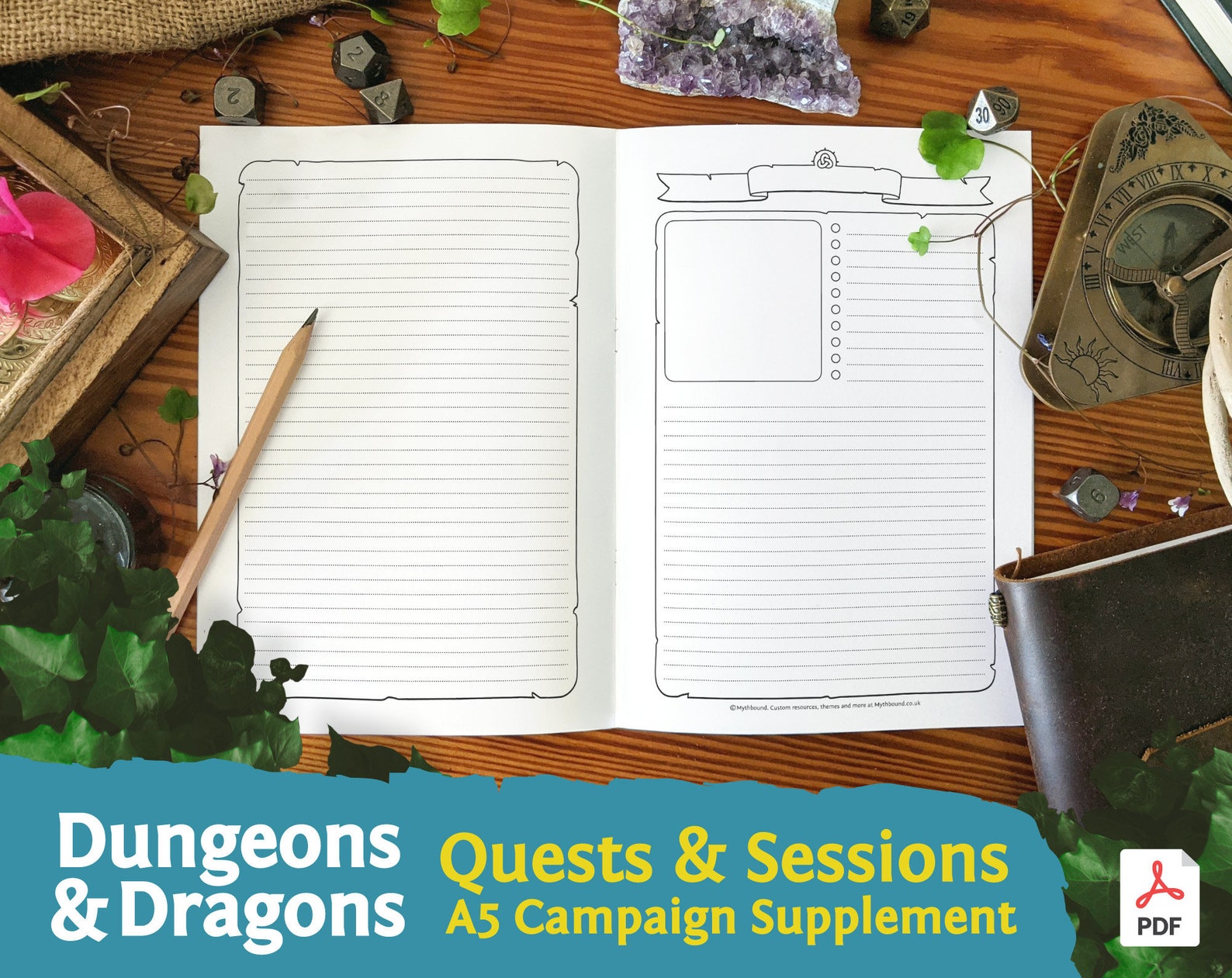 Dnd 5e Quest & Session Notes: A5 Booklet PDF for Dungeons and | Etsy Canada