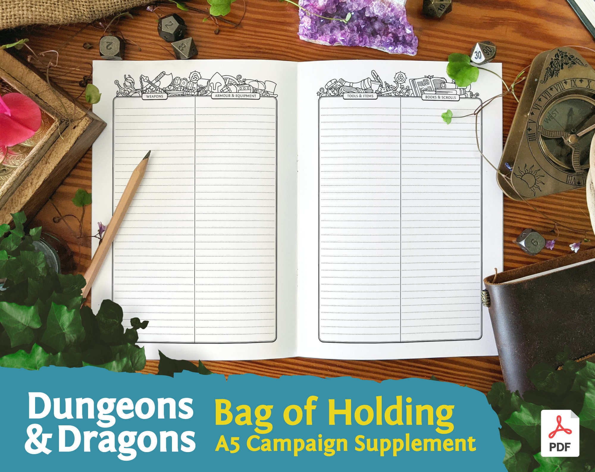 Dnd Bag of Holding A5 Booklet PDF for Dungeons and Dragons 5e Etsy