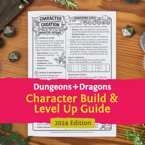 Guide de création de personnage et de montée de niveau D&D 5e (2024) : PDF pour débutants pour les nouveaux joueurs compatible avec la cinquième édition de Donjons et Dragons - Mythbound