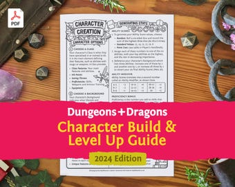 DnD 5e Character Creation & Level Up Guide (2024) : New Player Beginners PDF compatible with fifth edition Dungeons and Dragons - Mythbound