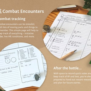 DnD 5e DM Combat Encounters: Initiative Tracker Party and Creature Stats PDF compatible with fifth edition Dungeons and Dragons Mythbound image 6